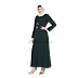 A line casual abaya- Green A line casual abaya- Green